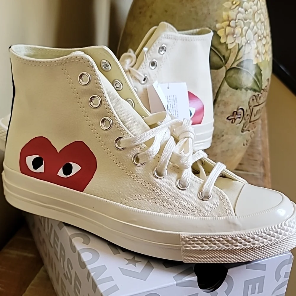 NWT Converse x Comme des Garcons Play Chuck Taylor 70 - SZ W9/M7 - Picture 3 of 8